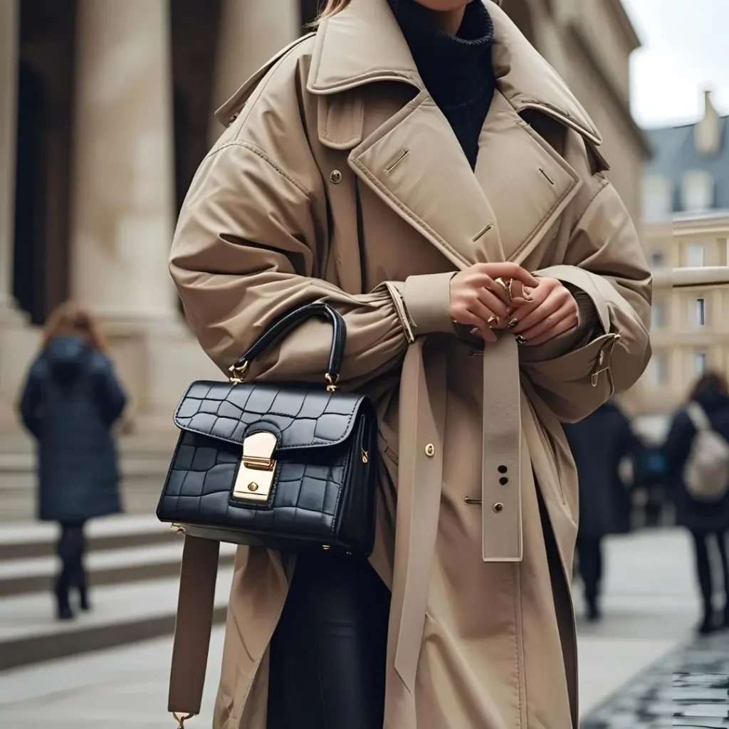 Tiny Bags with Oversized Coats