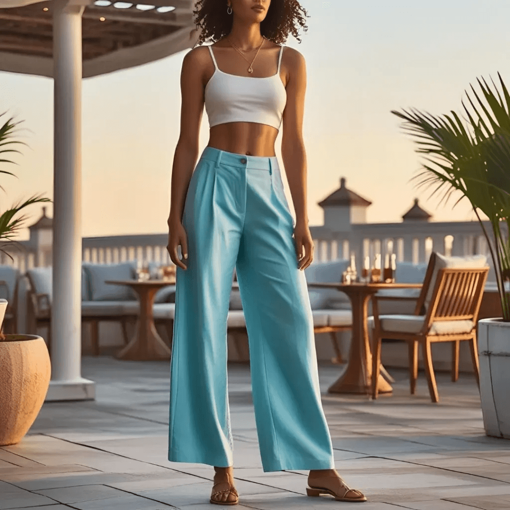  Wide-Leg Pants with Crop Tops: