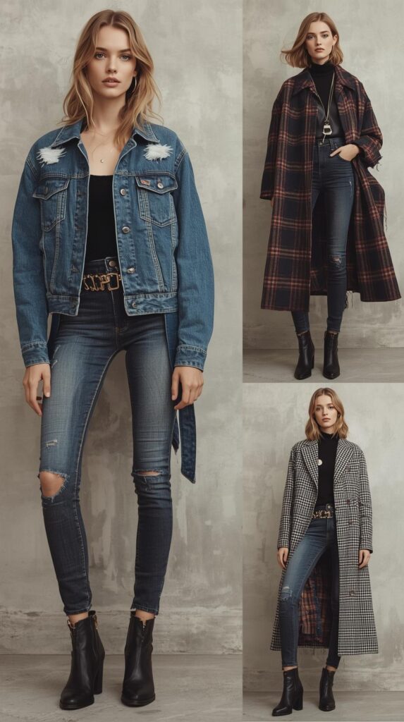 2.1 Denim Jacket with Skinny Jeans