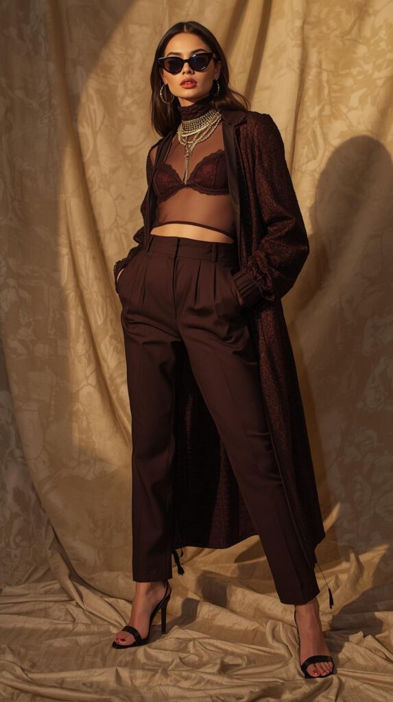 6. Sheer Tops with Bralettes
