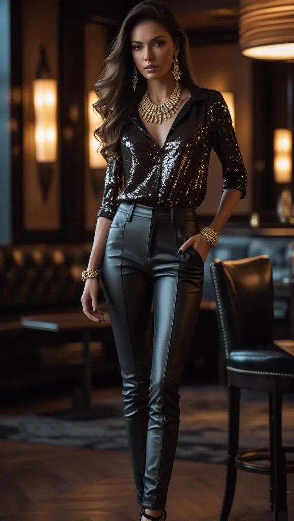 Leather Pants & Crop Tops