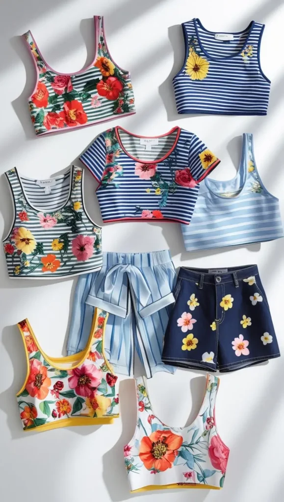 Printed Crop Tops