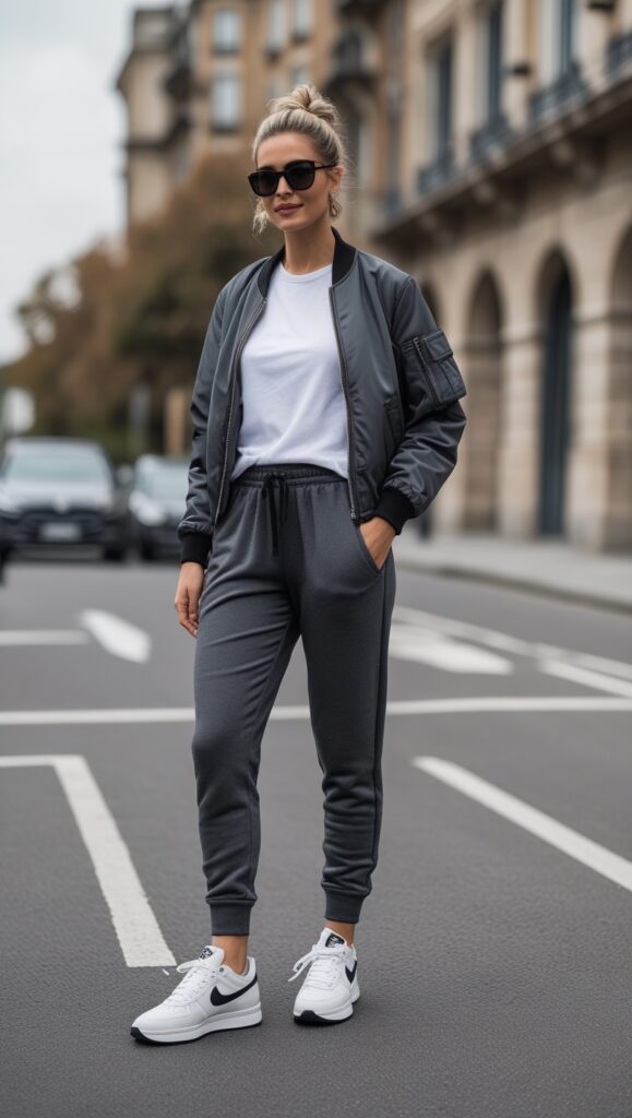 1. Classic Joggers with Sneakers