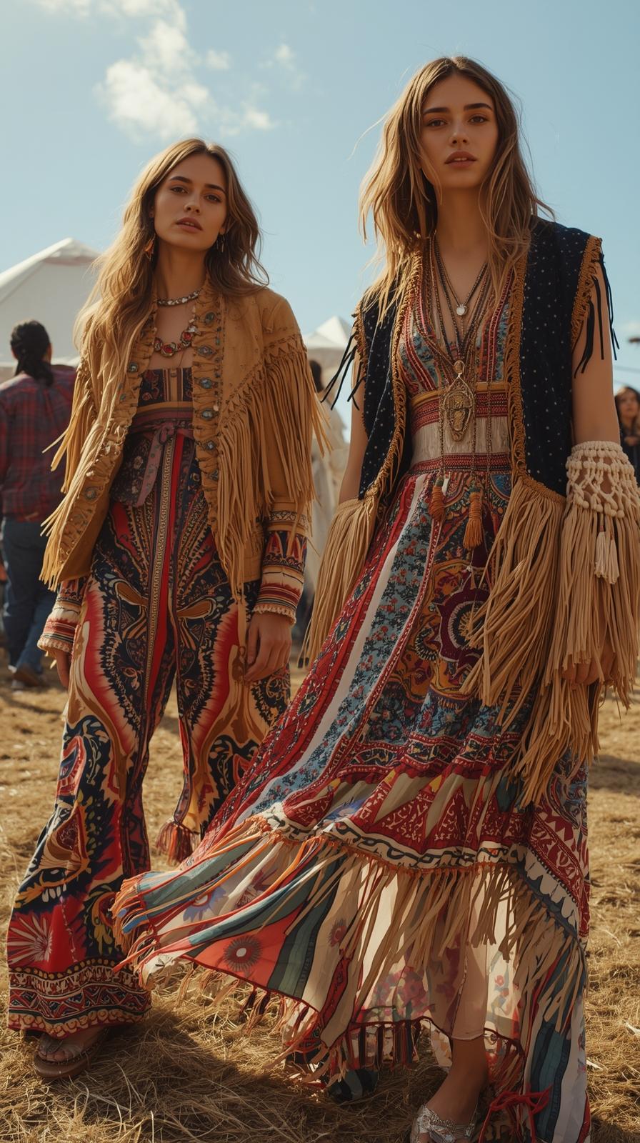 4.1 Boho Dresses with Fringe Jackets