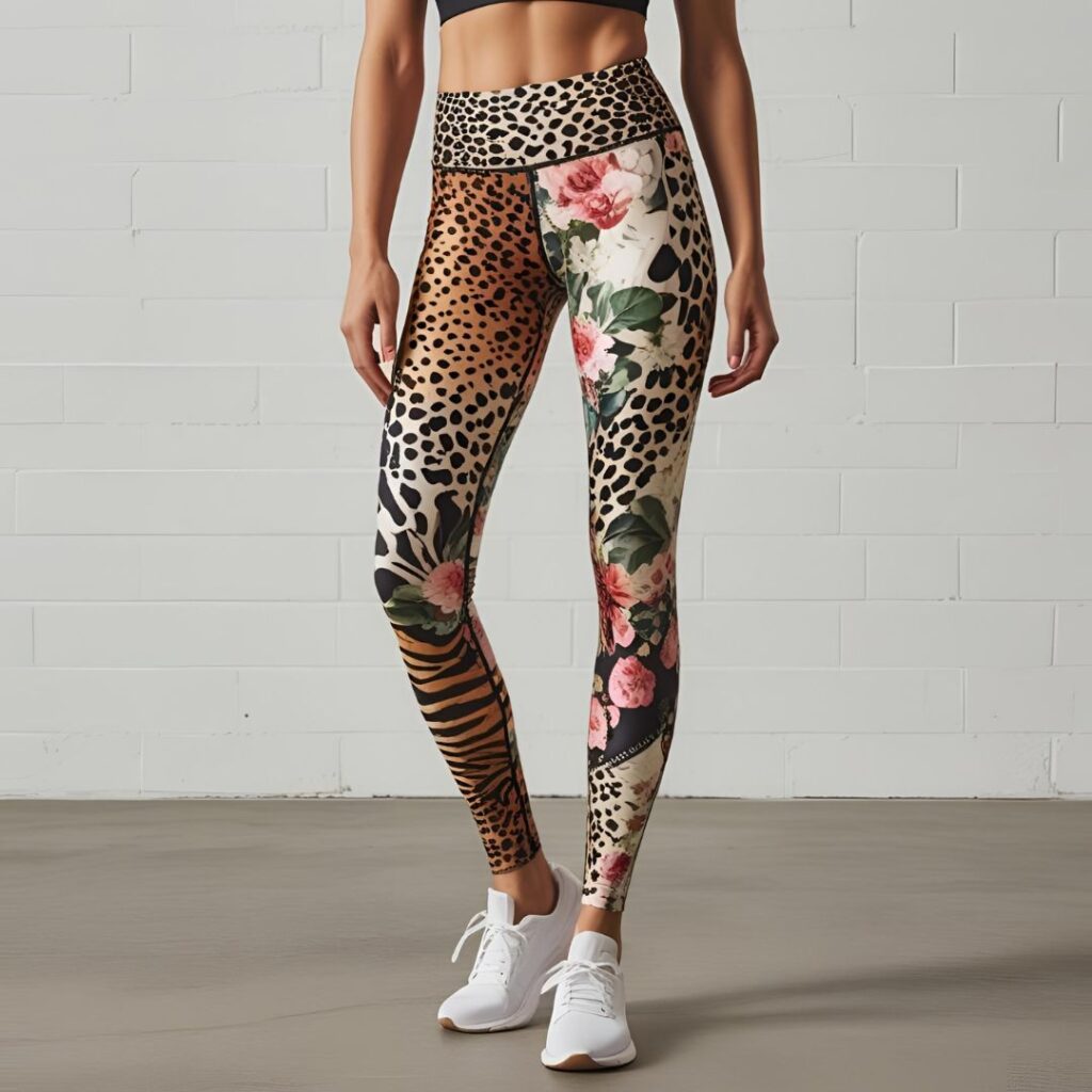 10. Printed Leggings + Solid Top