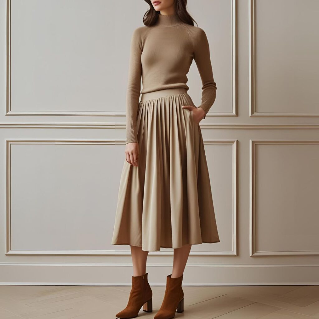 Knit Top + Midi Skirt