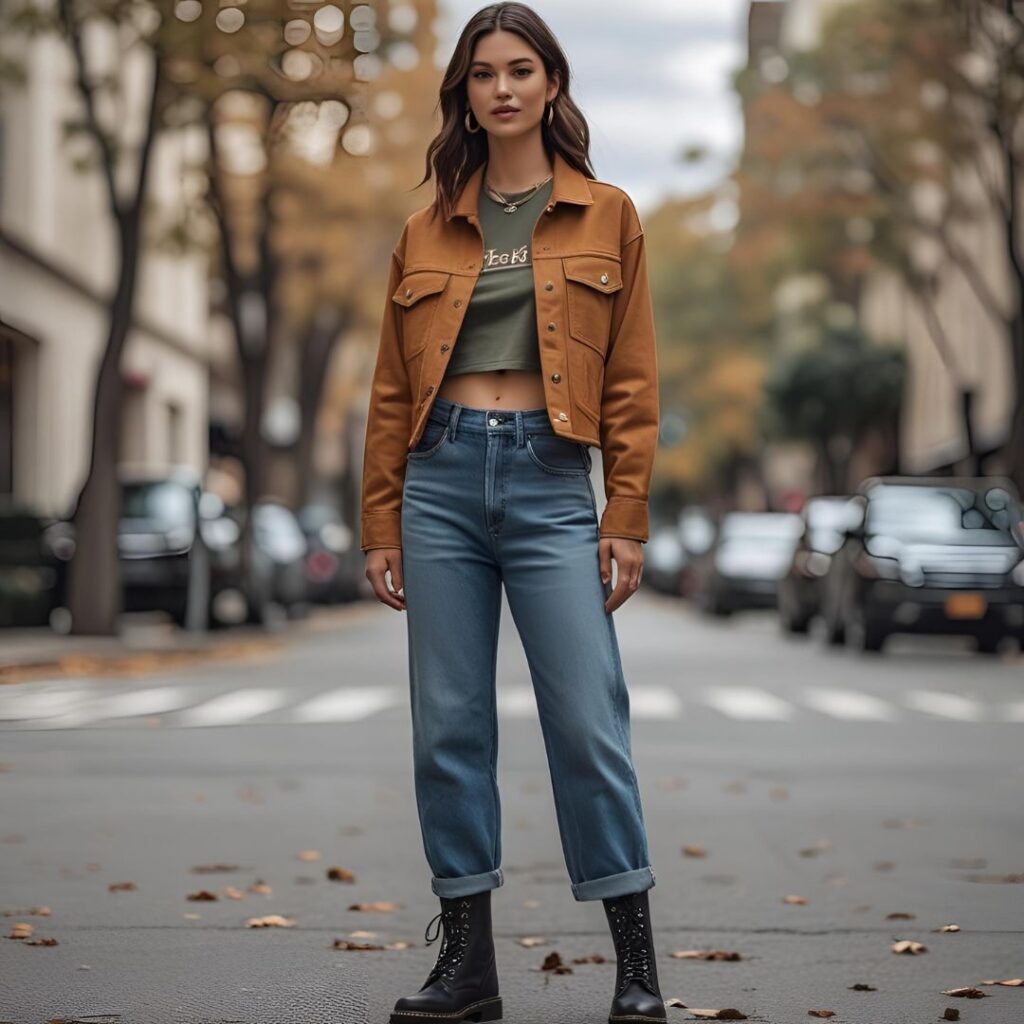 Shacket + Mom Jeans