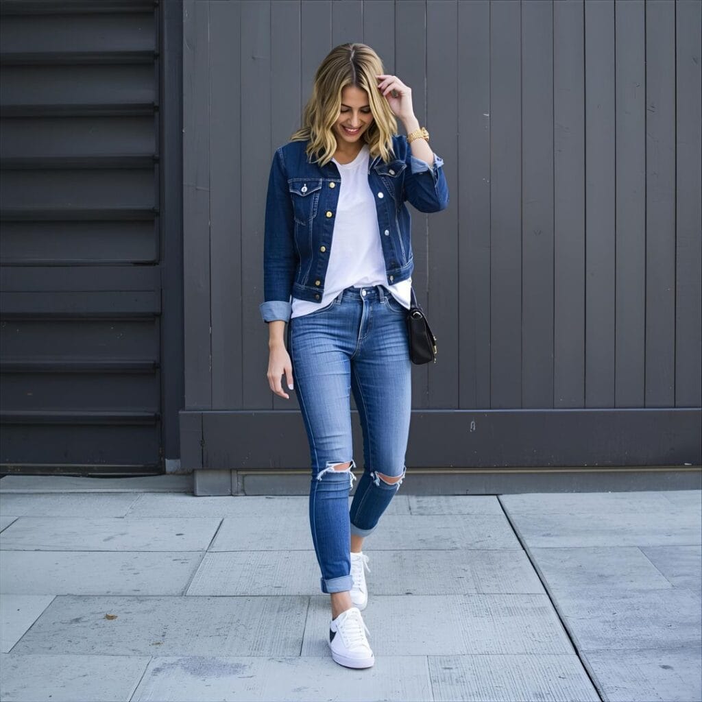 1. Classic Jeans & T-Shirt Combo