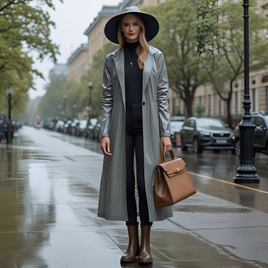  Longline Cardigan with Rain-Resistant Accessories