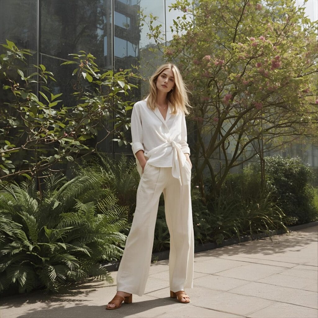 Linen Pants & Blouse