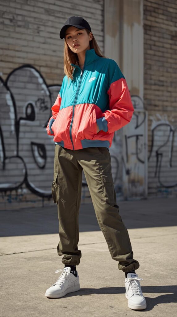 6. Windbreaker with Cargo Pants