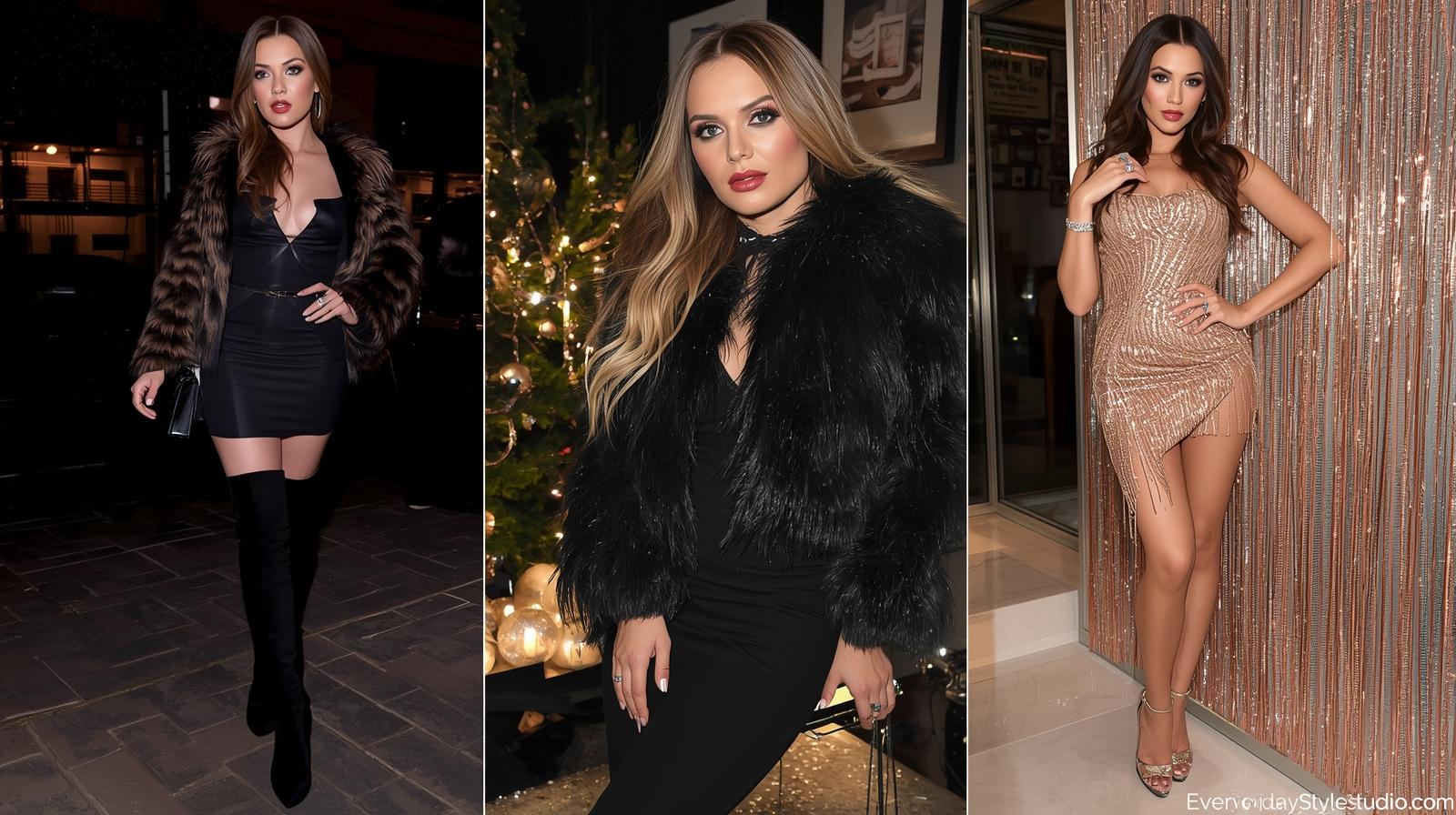 Stylish outfits for glamorous occasions.