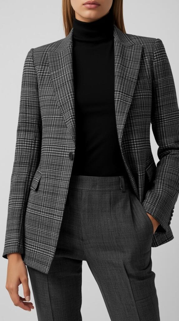  Blazer and Turtleneck Combo