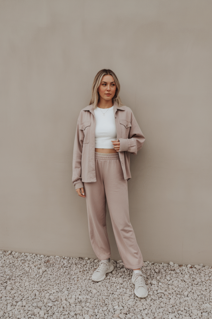 This pairing is comfortable for busy days and quick errands.