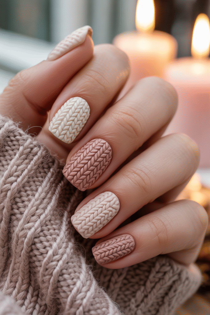 Sweater Texture Knit Nails
