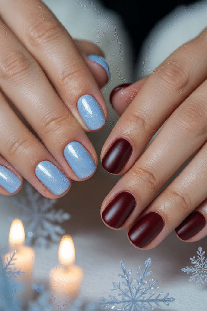 Trend #2 – Velvet Matte Burgundy Nails
