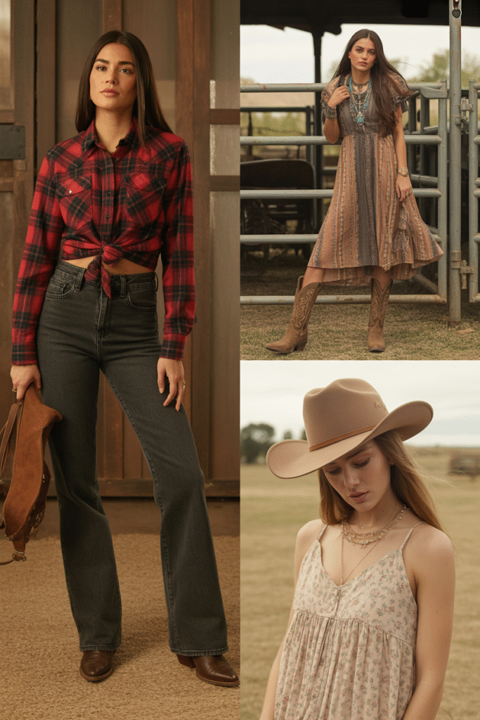 5. Boho Western Maxi Dress