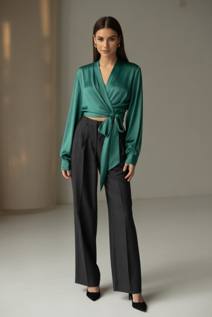Wrap or Tie-Front Tops