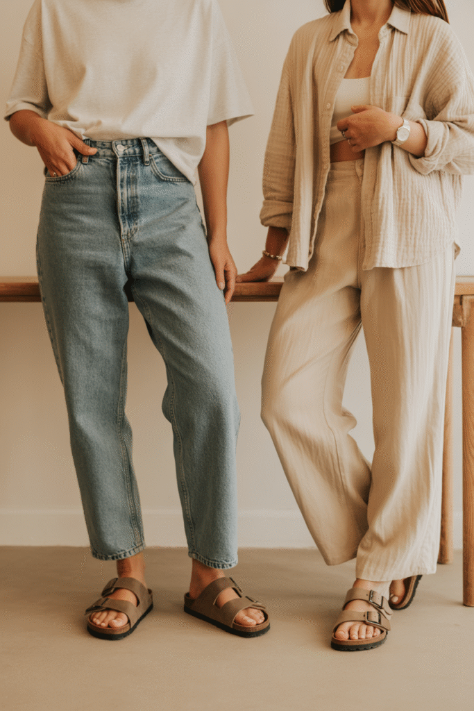 Birkenstocks + Vintage Jeans