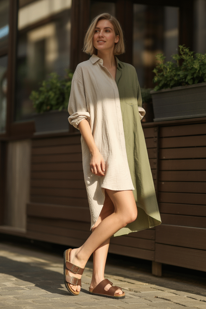 Birkenstocks + Casual Dress