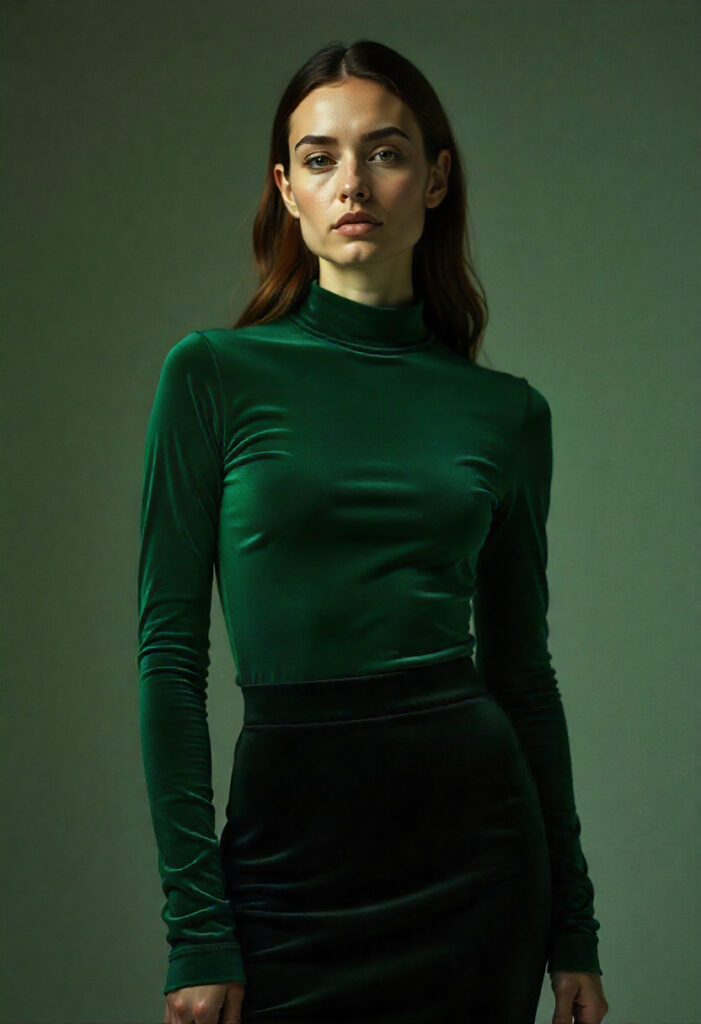 Velvet Long Sleeve Tops