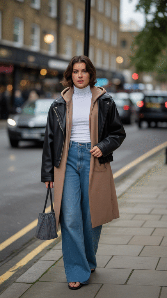 3. Leather Jackets with Layers