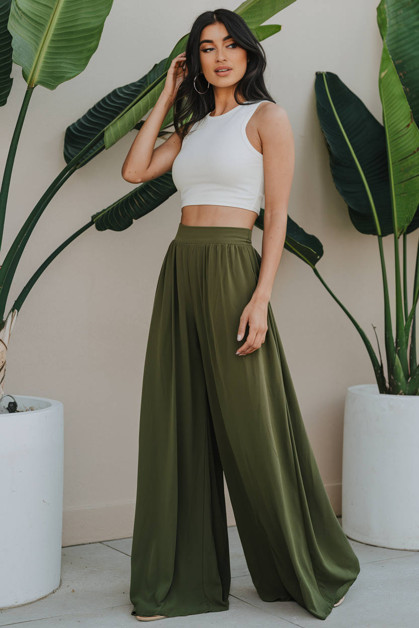 Palazzo Pants and Crop Top