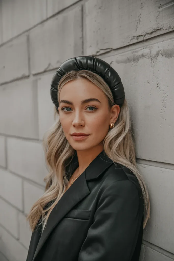  Padded Headband With a Monochrome Outfit