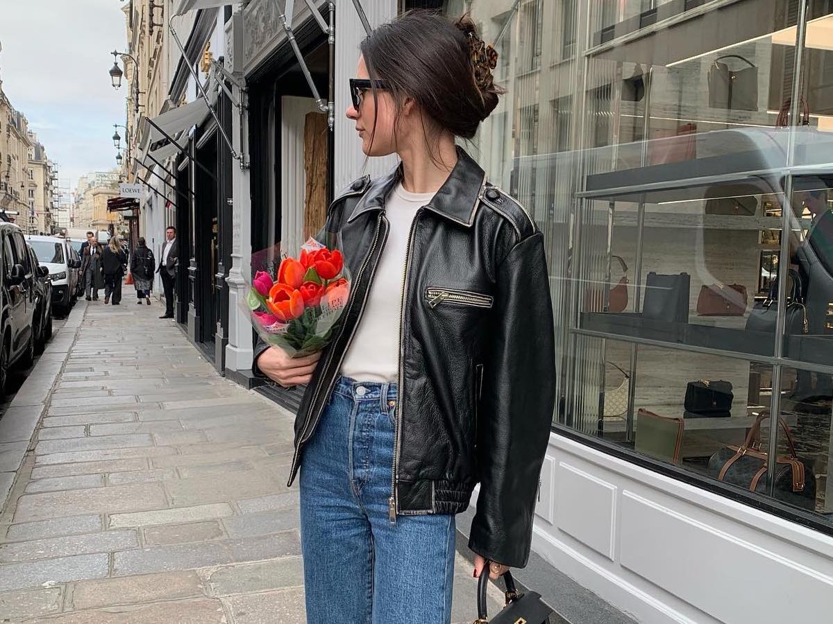 8 French Girl–Approved Black-Leather-Jacket Outfit Ideas | Who ...