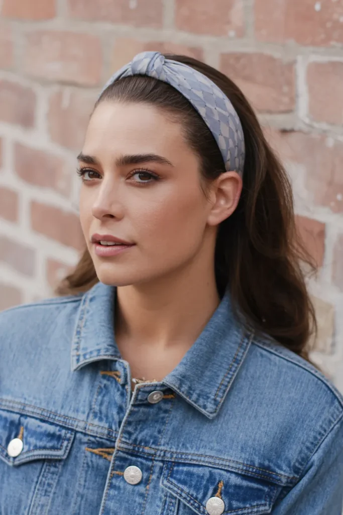Headband With a Denim-on-Denim Look