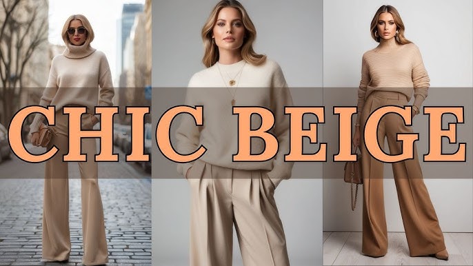 Beige Chic Duo for Winter: The Ultimate Sweater and Wide Pants Look |  Winter Fashion Trends 2025