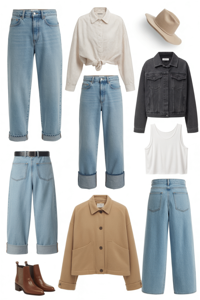 Ultimate styling tips for barrel jeans – how to tuck, cuff, and balance proportions