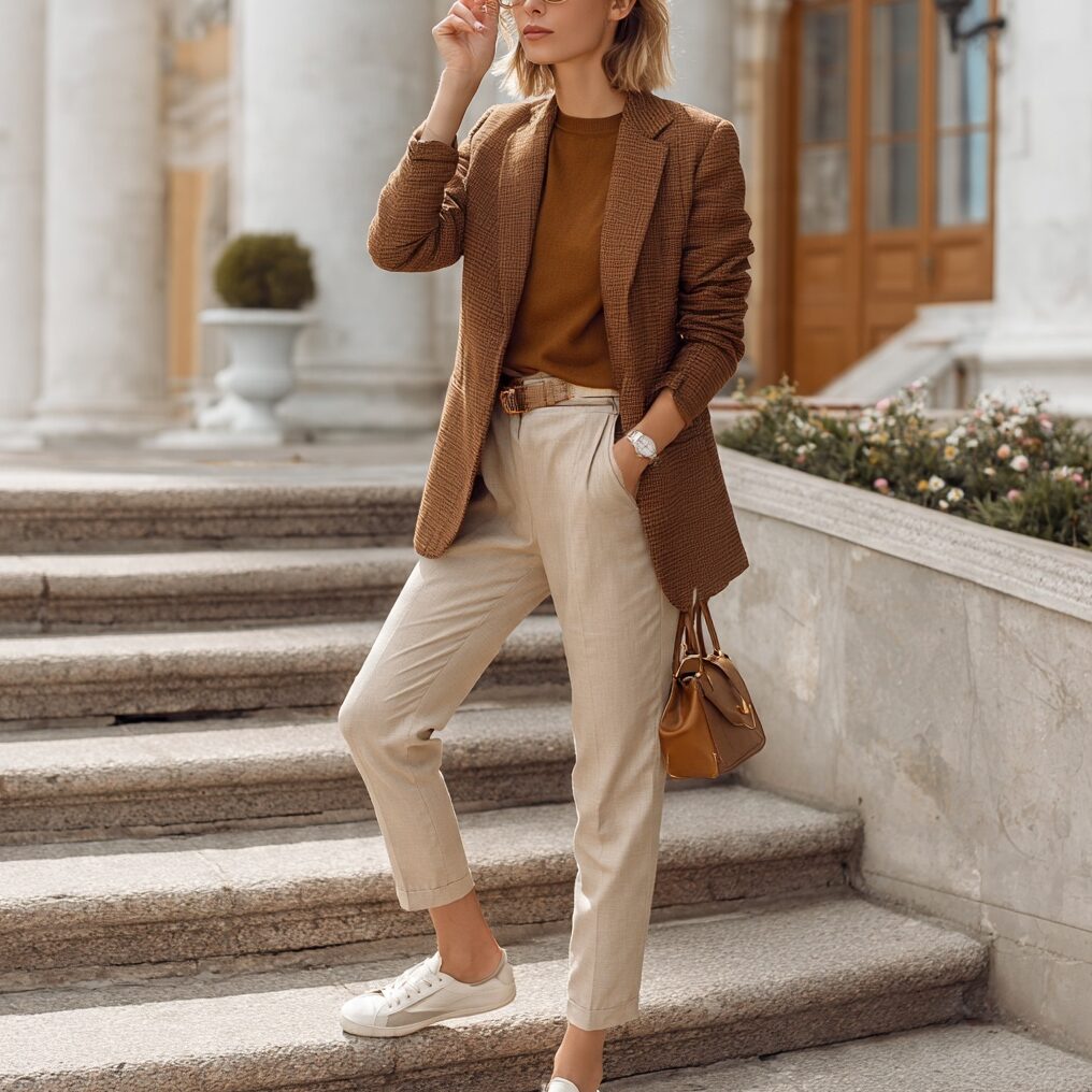 Brown Blazer Outfits