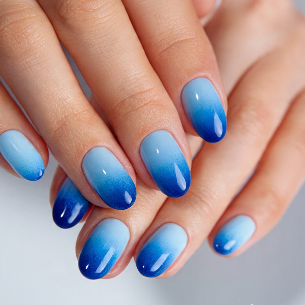 Blue Summer Nails