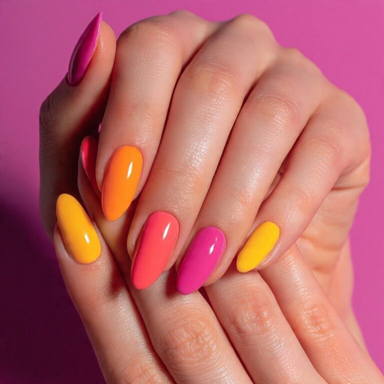 Summer nails almond