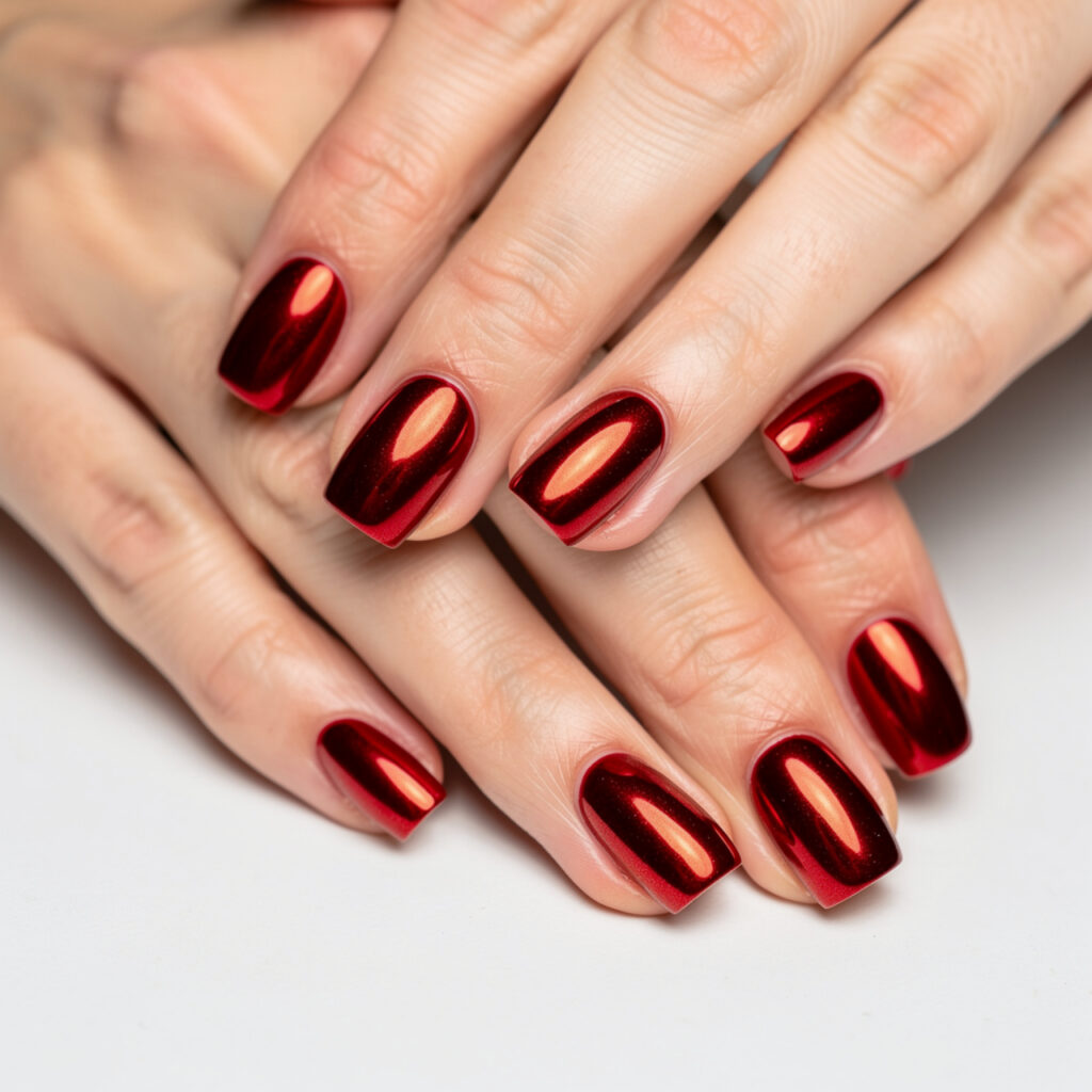 Red Chrome Nails