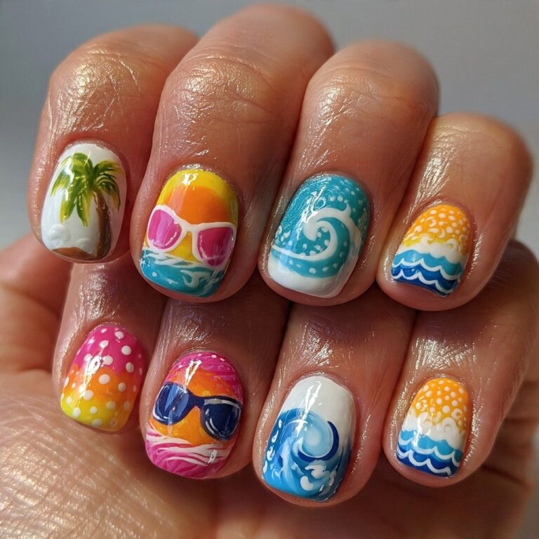Summer holiday nails