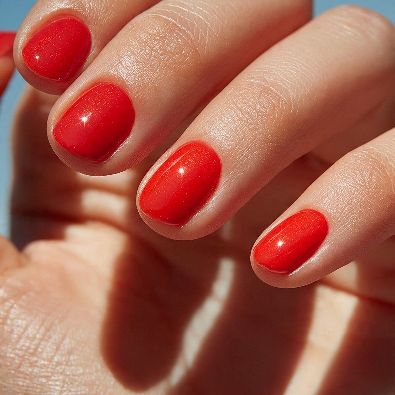 summer nails red