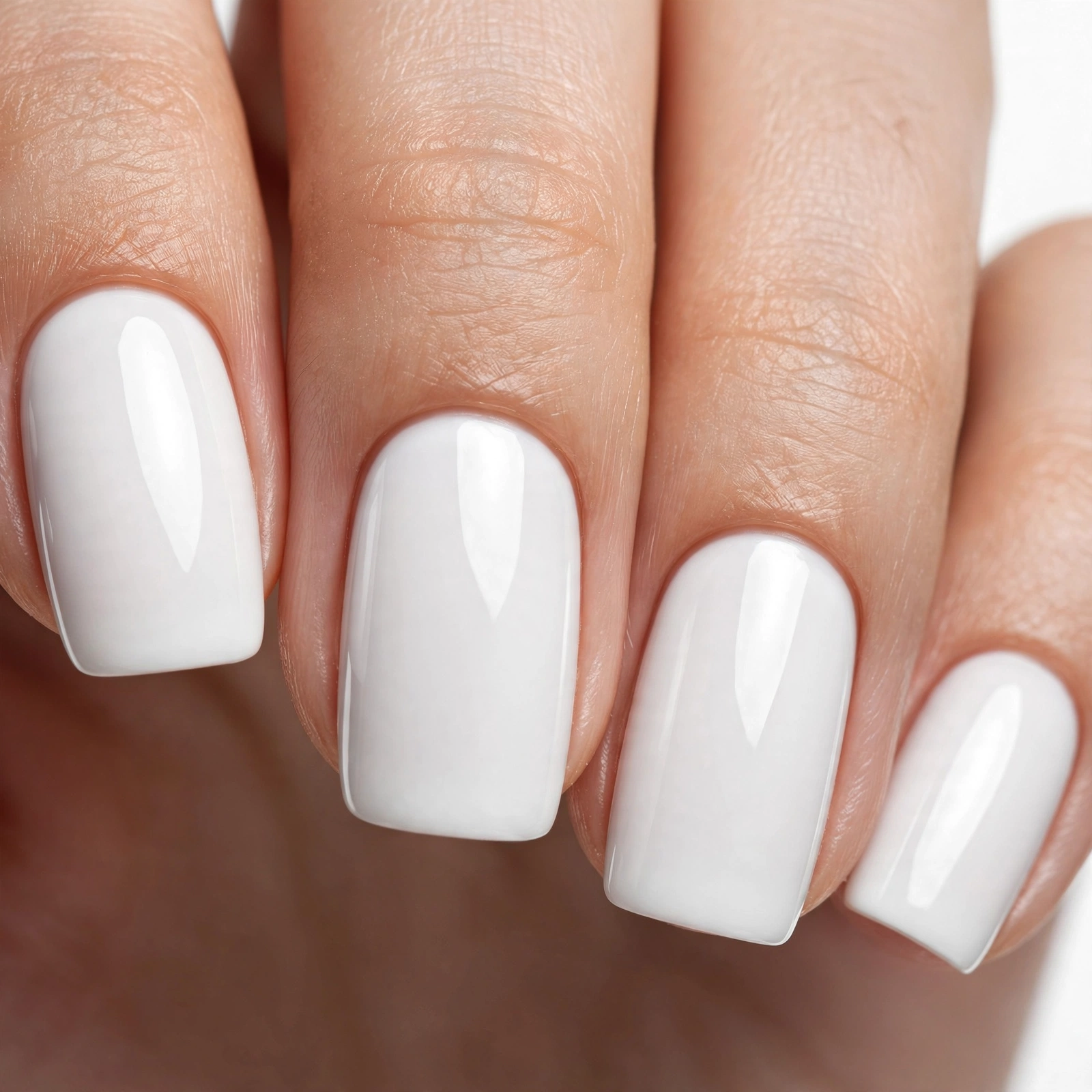 White Acrylic Nails