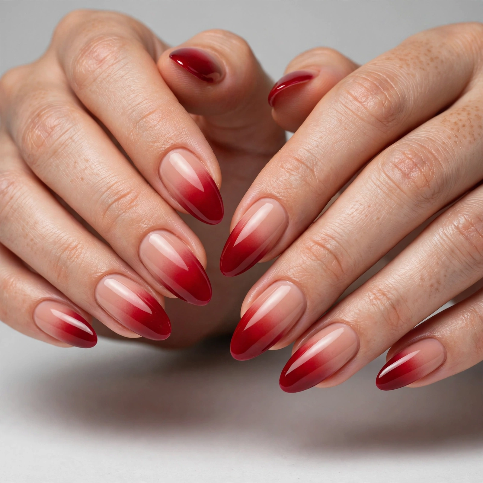 Red Ombre Nails