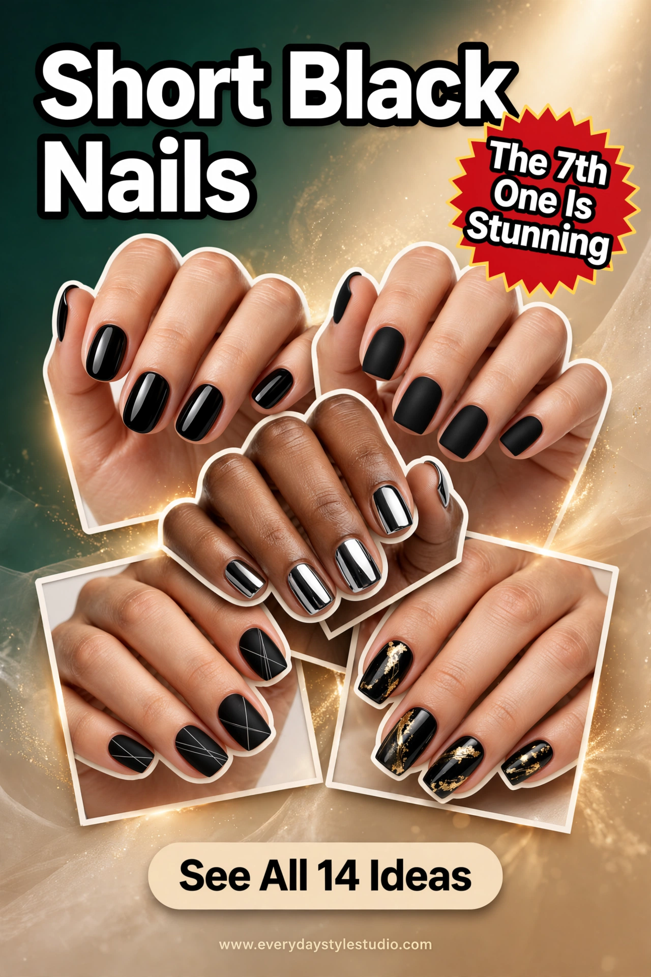 Short Black Nails