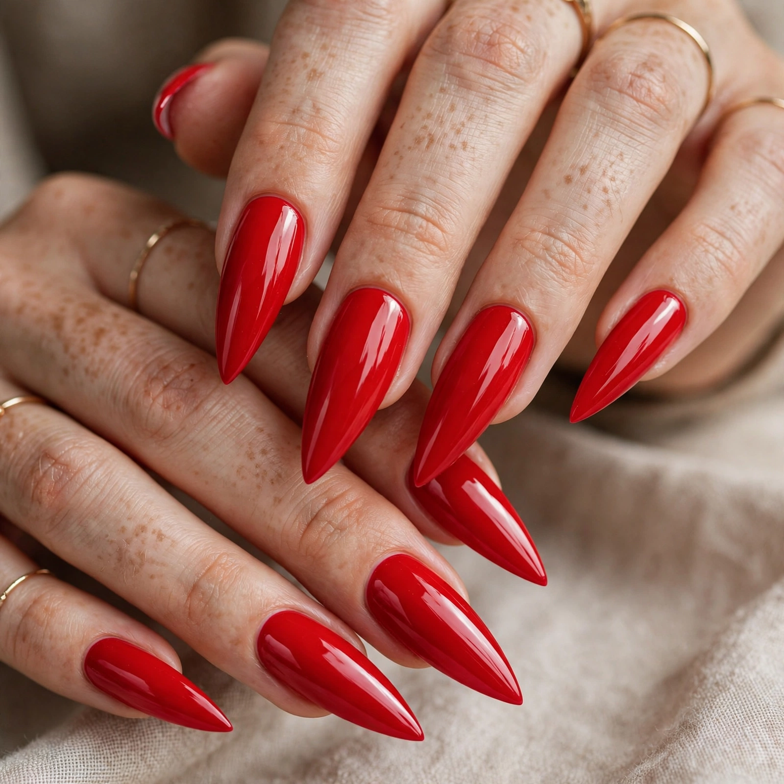Red Stiletto Nails