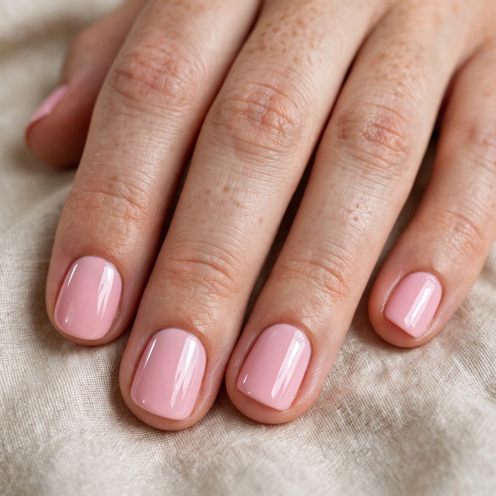 Pink Nails Short