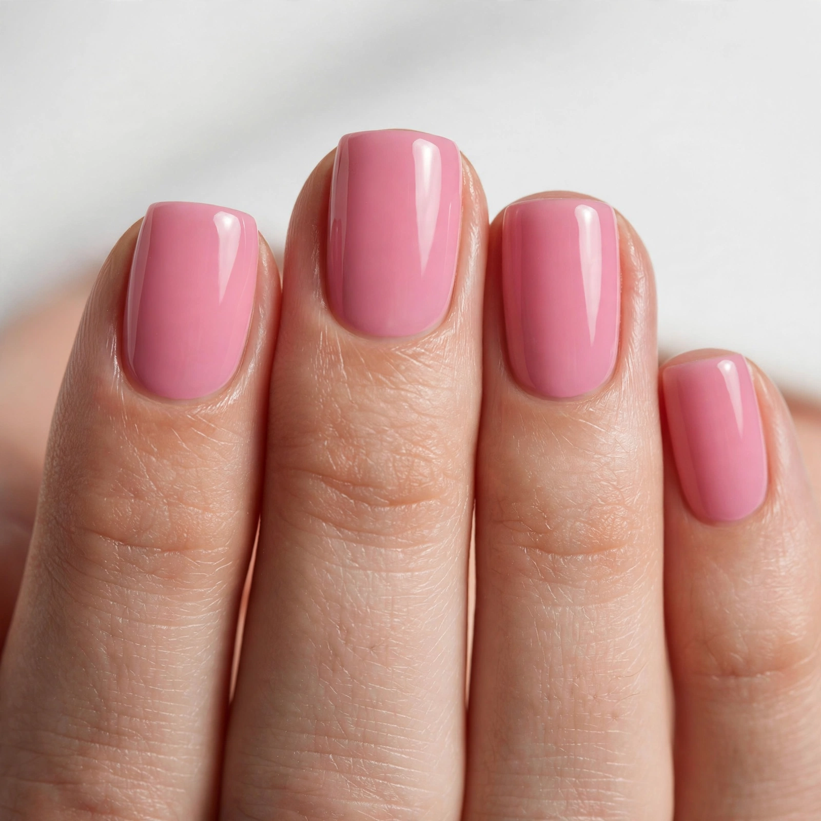Pink Nails Short