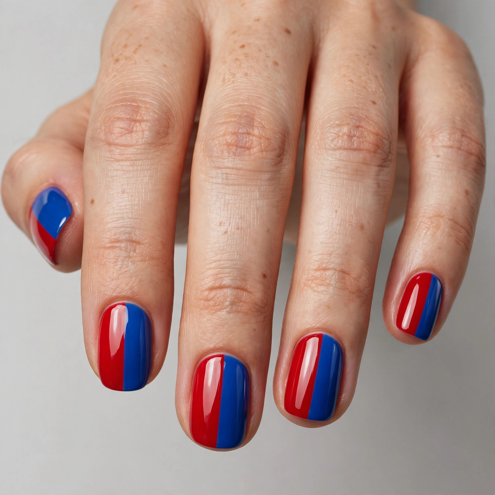 Red and Blue Nails
