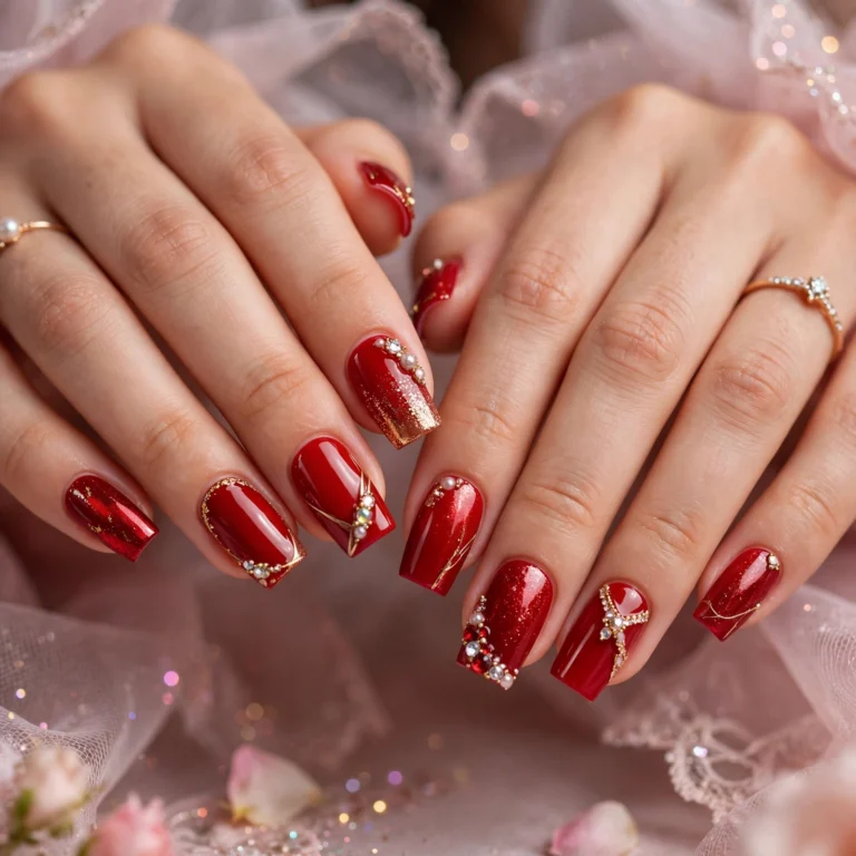 Red Prom Nails