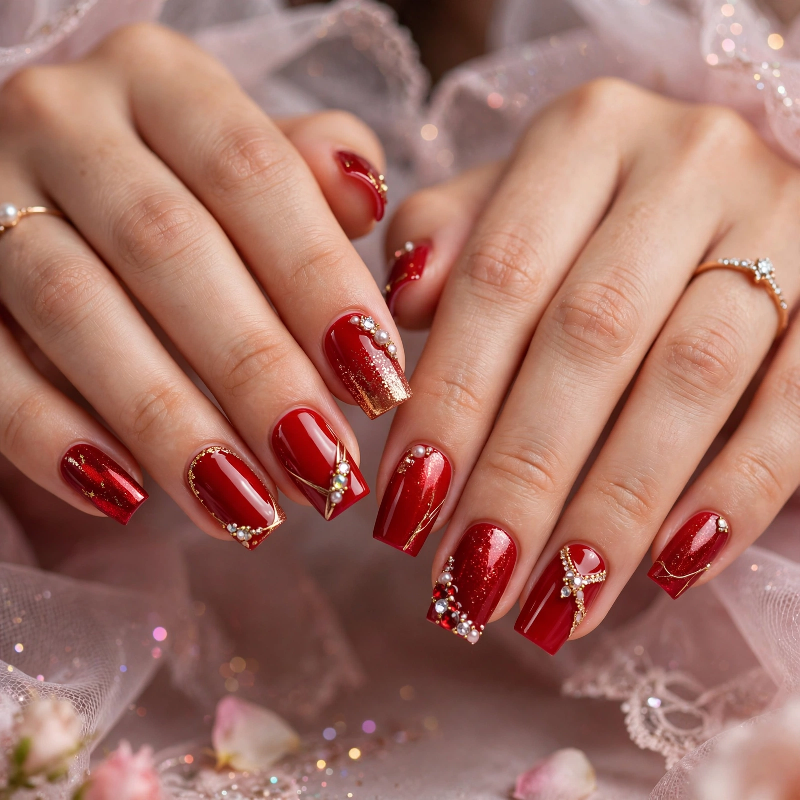 Red Prom Nails